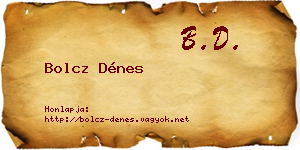 Bolcz Dénes névjegykártya
